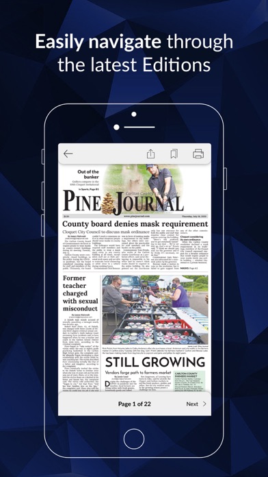Cloquet Pine Journal E-paper Screenshot