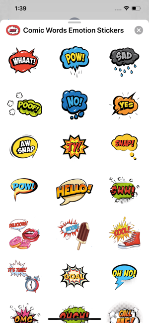 Comic Words Emotion Stickers(圖2)-速報App