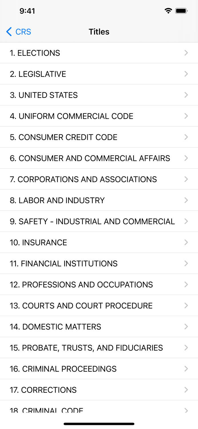 Colorado Revised Statutes 2020