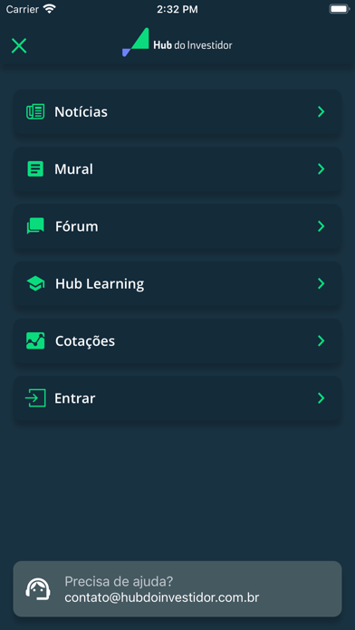 Hub do Investidor Screenshot