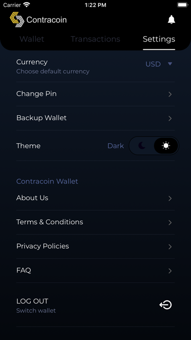 Contracoin Wallet Screenshot