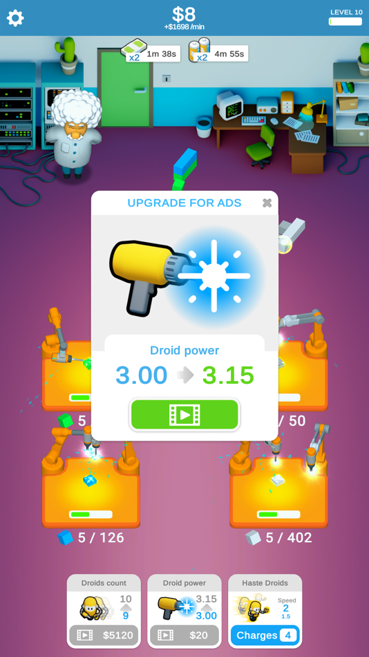 #1. Robotics Idle (iOS) 来自: Volodymyr Delinskyi