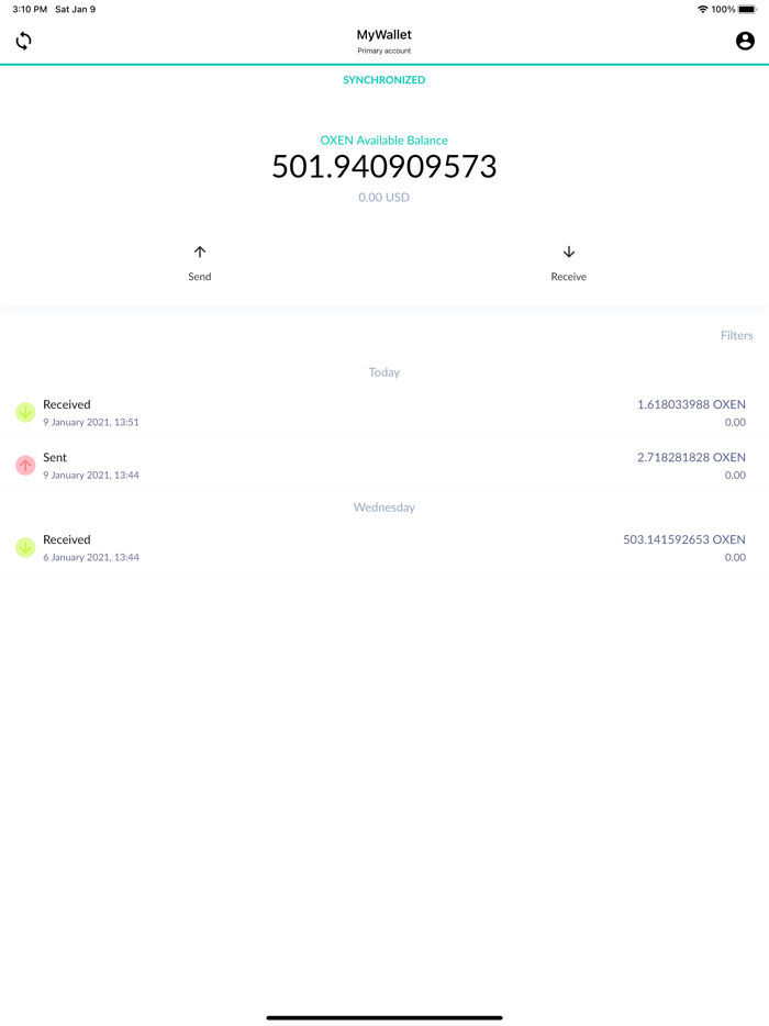 Oxen Wallet Rangeproof