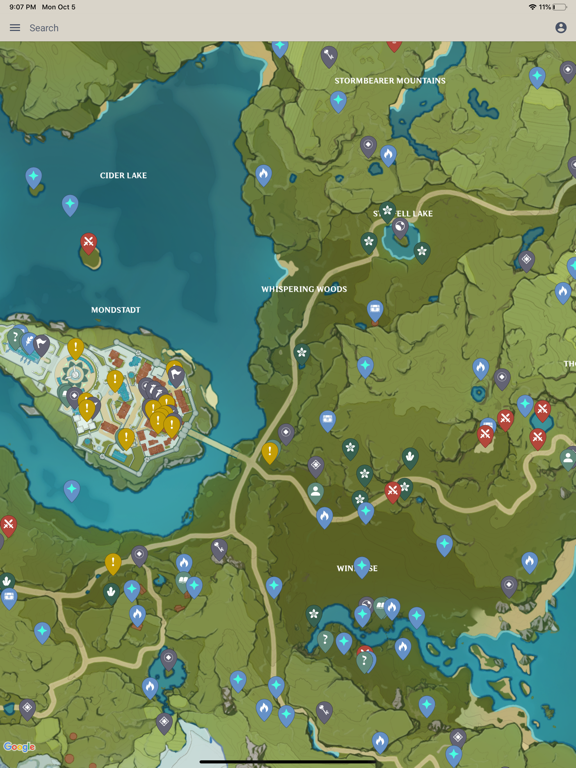 Screenshot #4 pour Unofficial Map: Genshin Impact