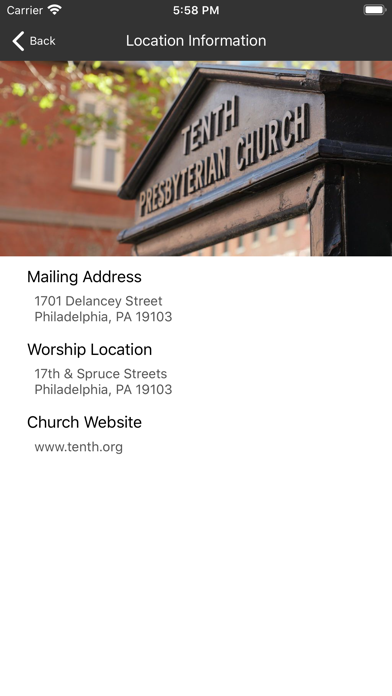 Tenth Presbyterian Church Screenshot