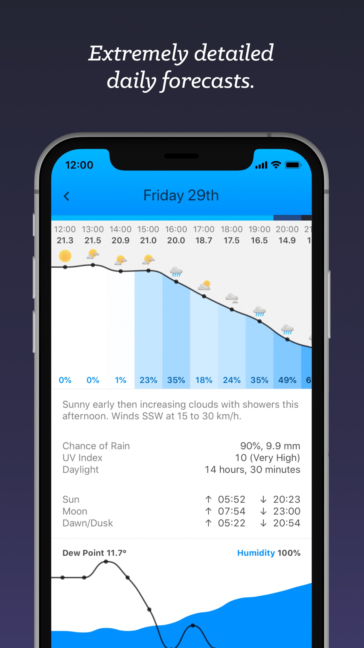 Screenshot do app Snowflake Weather