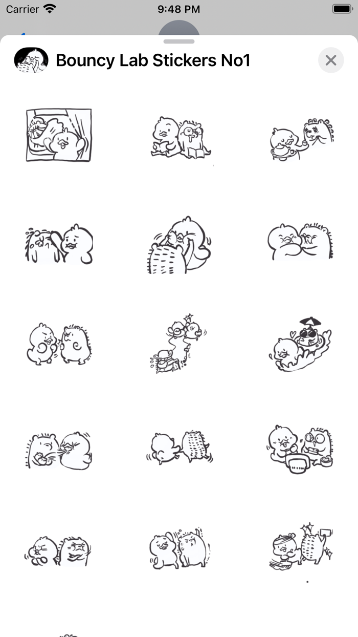 Bouncy Lab Stickers No1