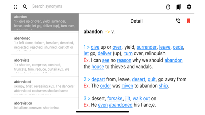 A-Z Synonyms Dictionary Screenshot