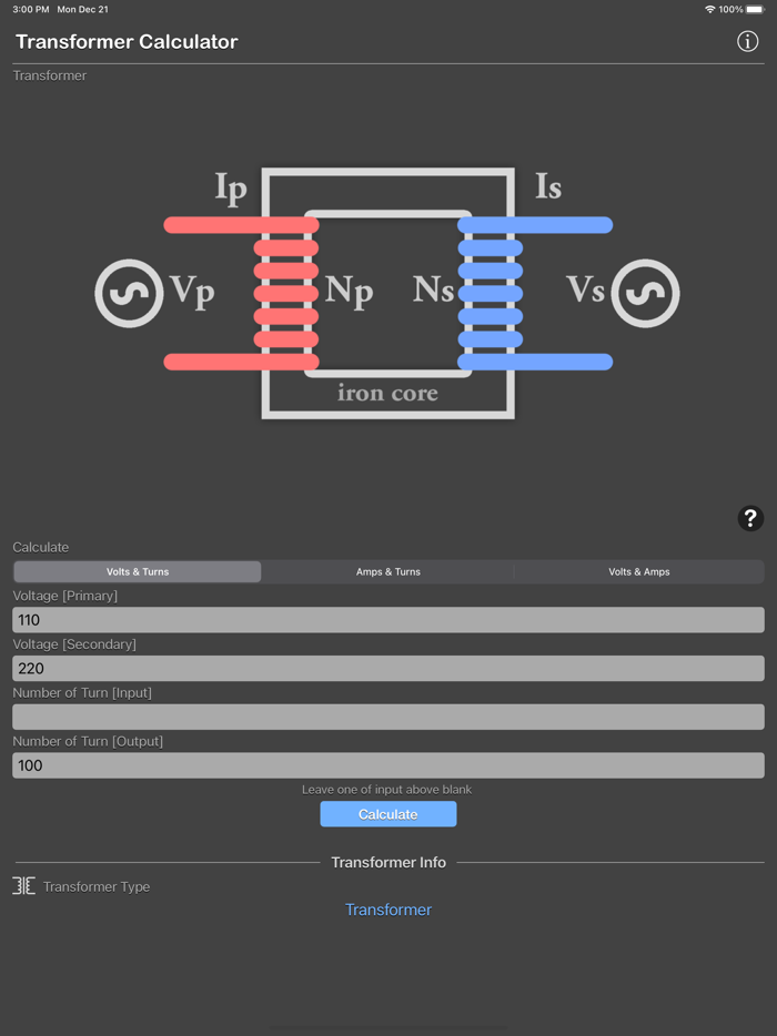 Transformer Calculator Plus