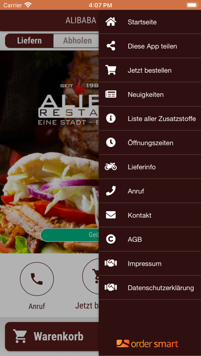 ALIBABA Restaurant Screenshot