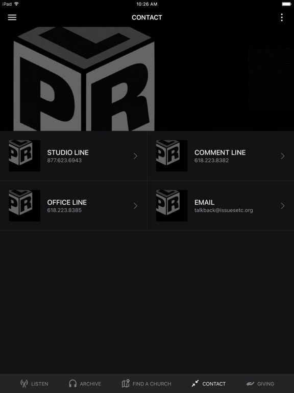 Lutheran Public Radio iPad screenshot 3 - Education app