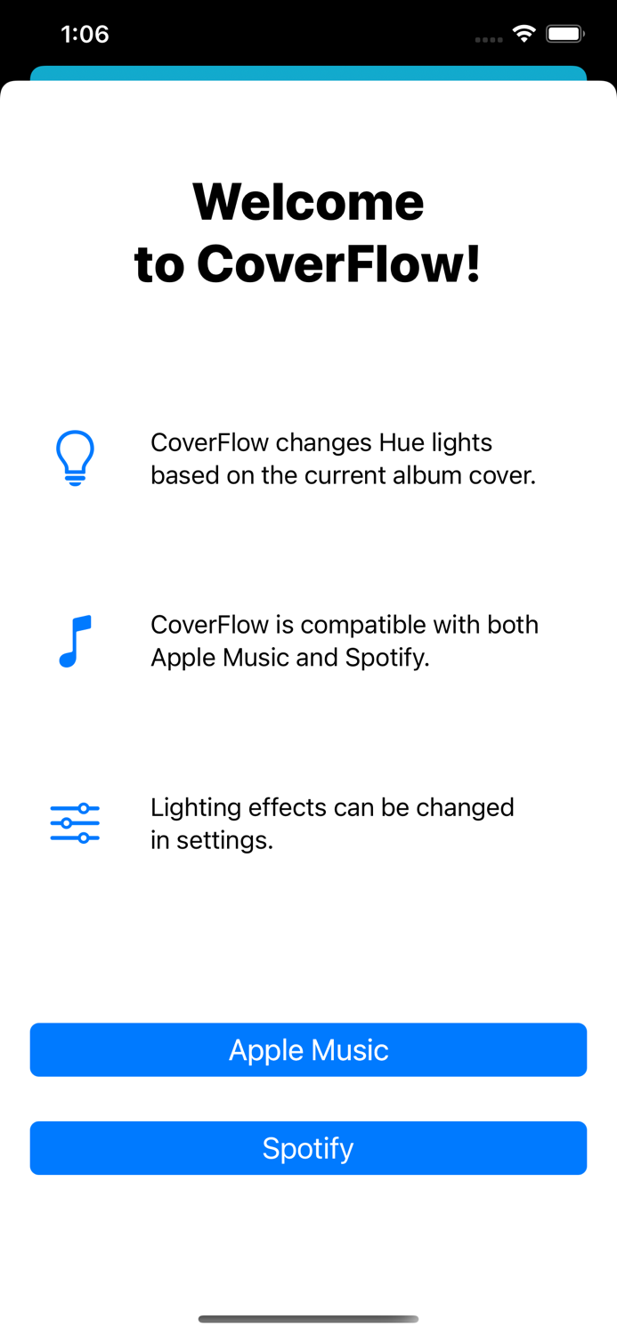 CoverFlow for Phillips Hue