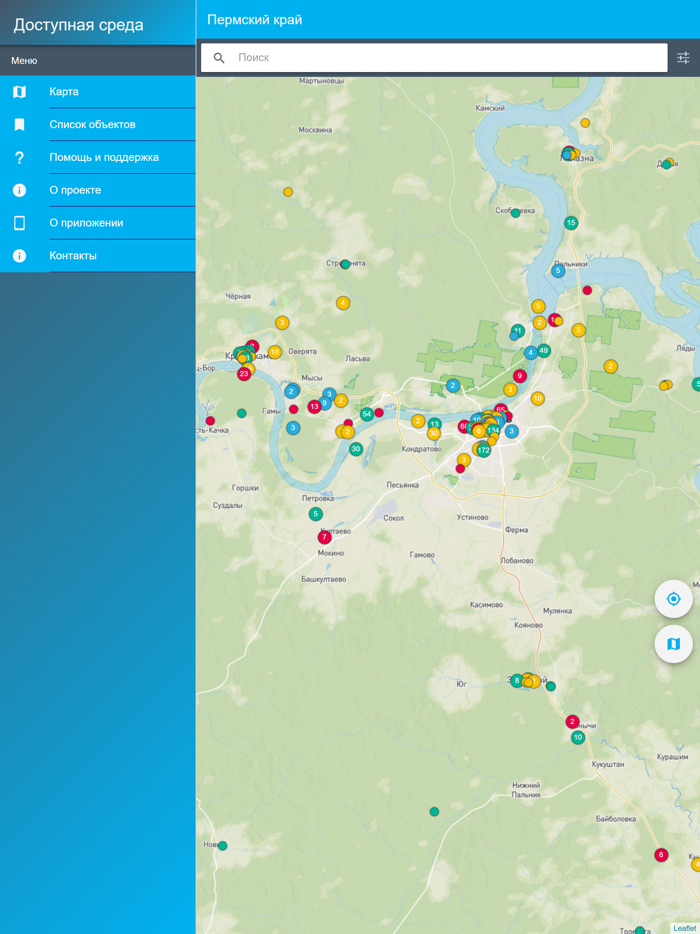 Карта доступности