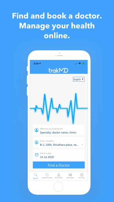 trakMD: Find & Book Doctors Screenshot