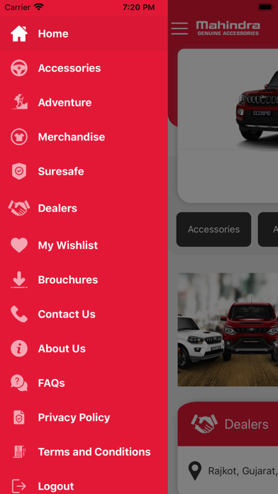 Mahindra Genuine Accessories Screenshot