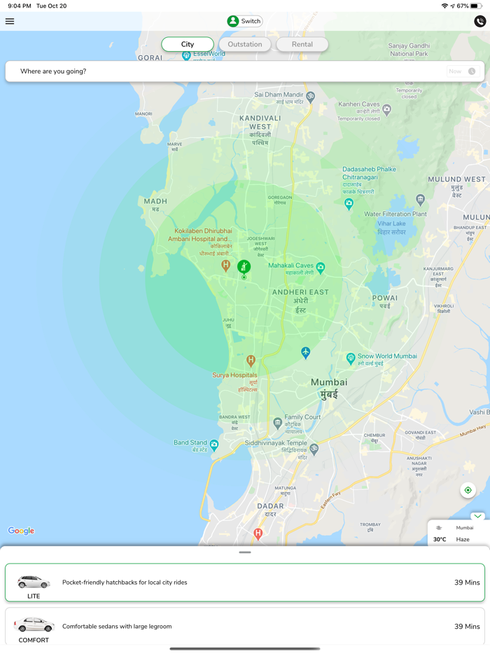 Meru Cabs-Local and Outstation