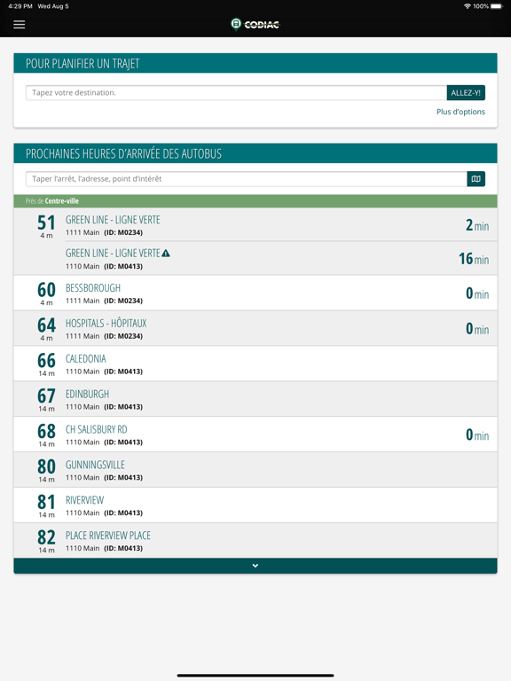 Screenshot #4 pour Codiac Transpo