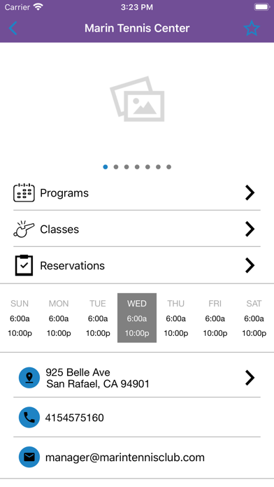 Marin Tennis Club Screenshot