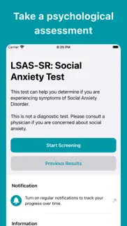social anxiety test iphone screenshot 1