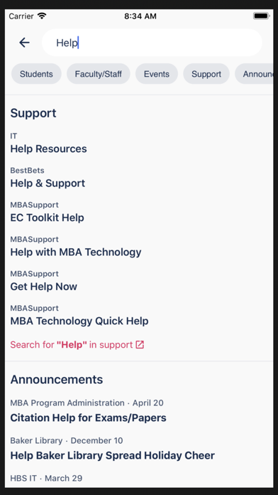 myHBS Screenshot