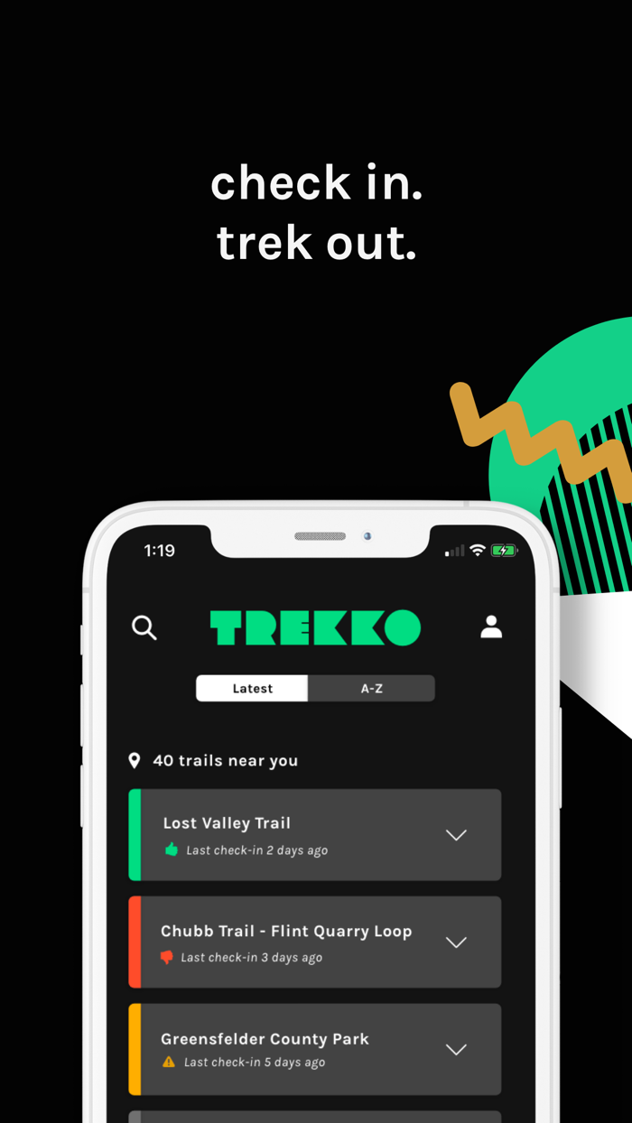 Trekko check in, trek out