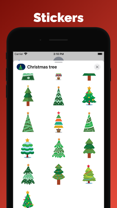 Christmas tree emoji stickers Screenshot