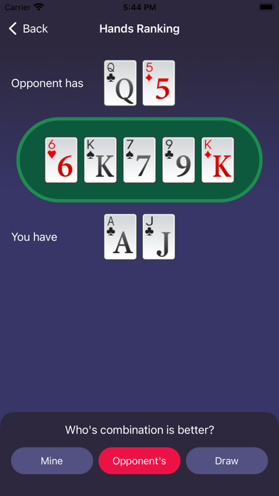 Evenbet Poker Trainer Screenshot