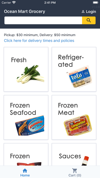 Ocean Mart Grocery Screenshot