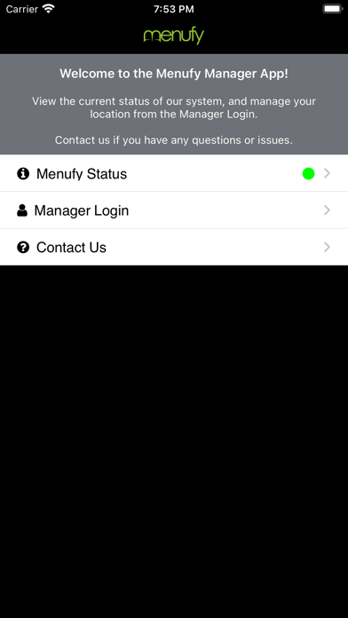 Menufy Business Manager Screenshot