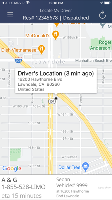 Book a Limo – A&G WWC Services Screenshot