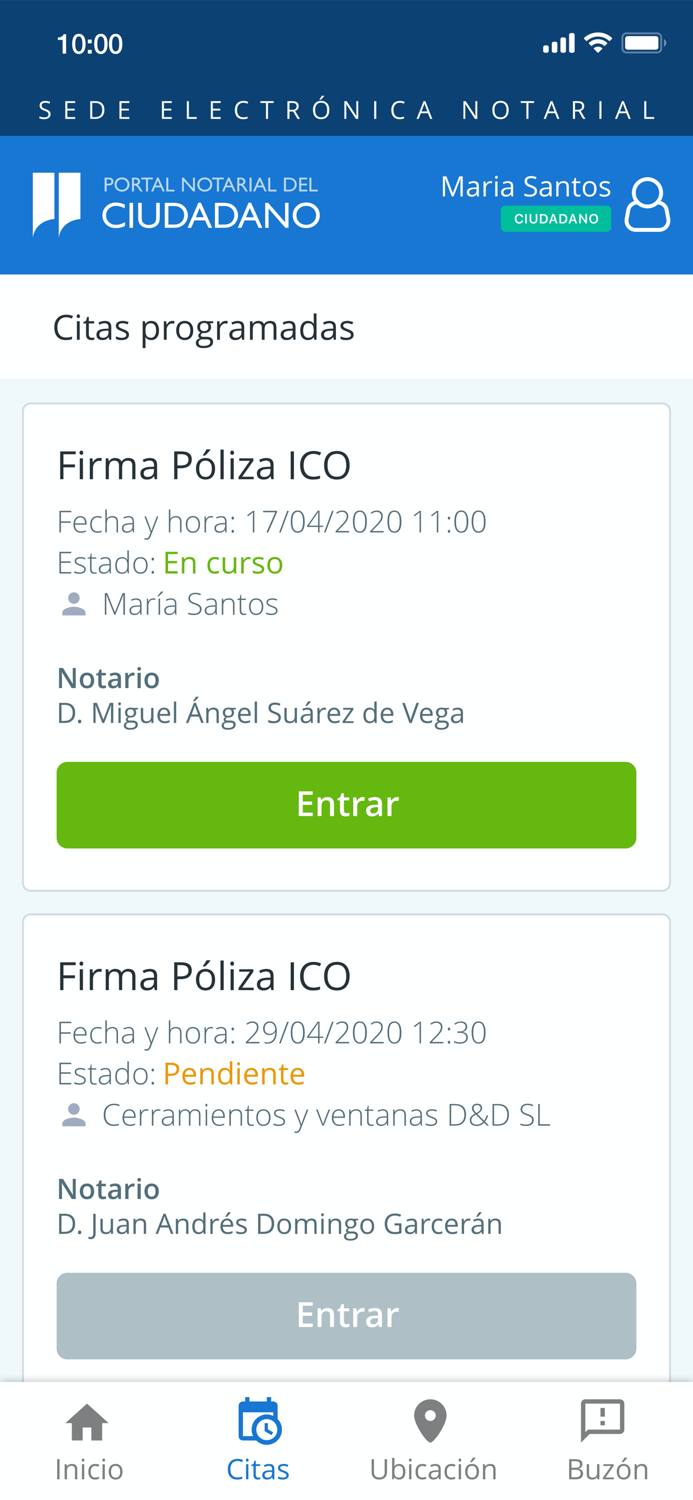 Portal Notarial del Ciudadano