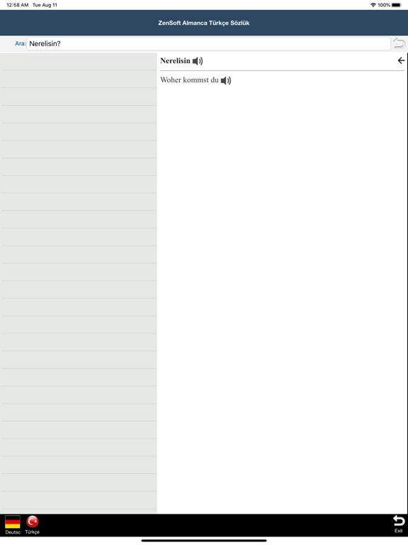 Screenshot #5 pour Almanca Türkçe Sözlük -Zensoft