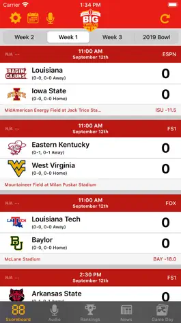 Game screenshot Big 12 Football Scores mod apk