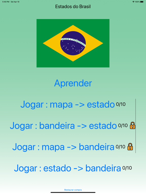 Screenshot #4 pour Estados do Brasil - Jogo