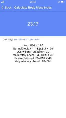 Game screenshot BMI BFP BMR Calculator apk