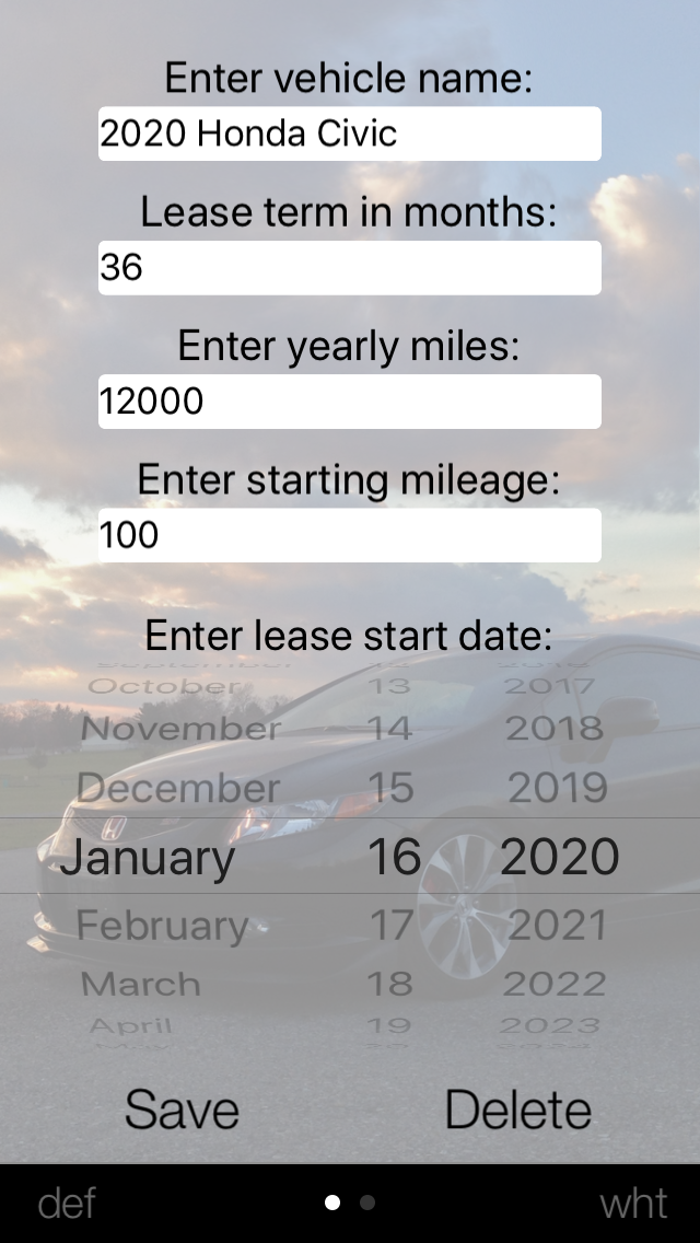 Lease Odometer