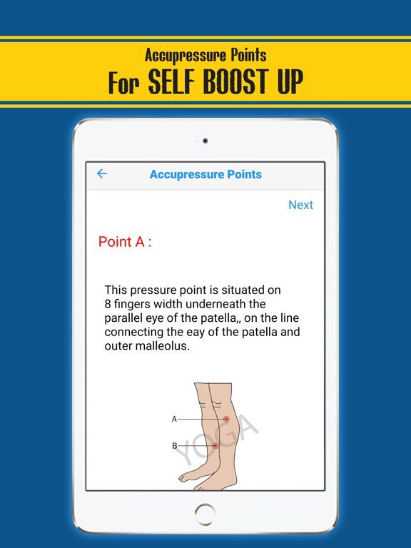 Accupressure Yoga Point Tips iPad screenshot 4 - Health & Fitness app