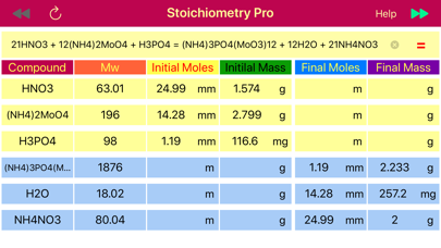 Stoichiometry Pro Screenshot