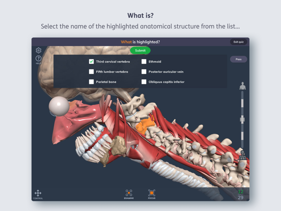 Screenshot #6 pour Primal's 3D Human Anatomy Quiz