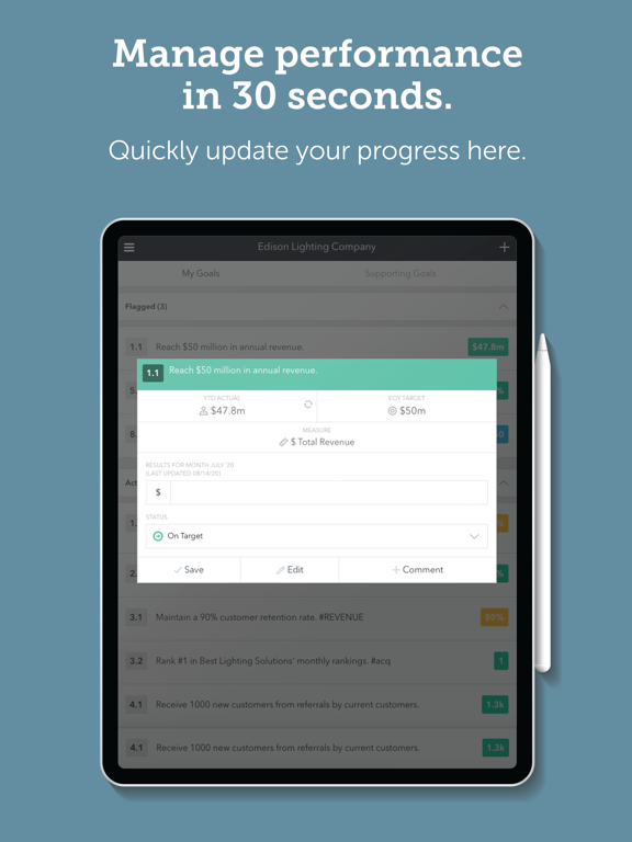 OnStrategy iPad screenshot 2 - Business app