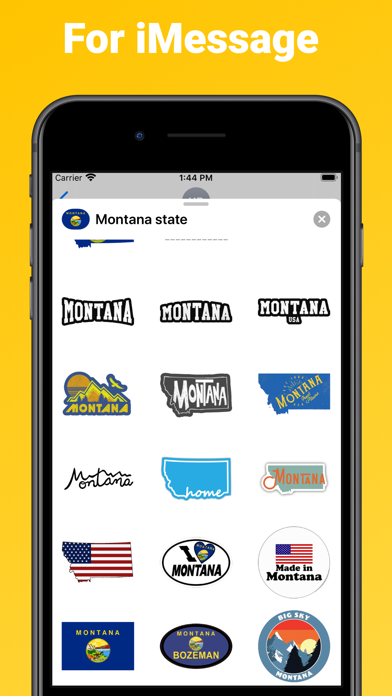 Montana emoji - USA stickersのおすすめ画像3