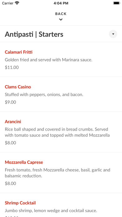 That’s Amore Italian Grill Screenshot