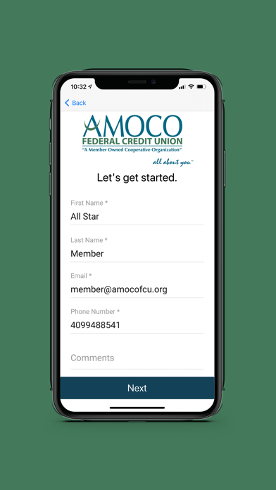 AMOCO FCU Screenshot