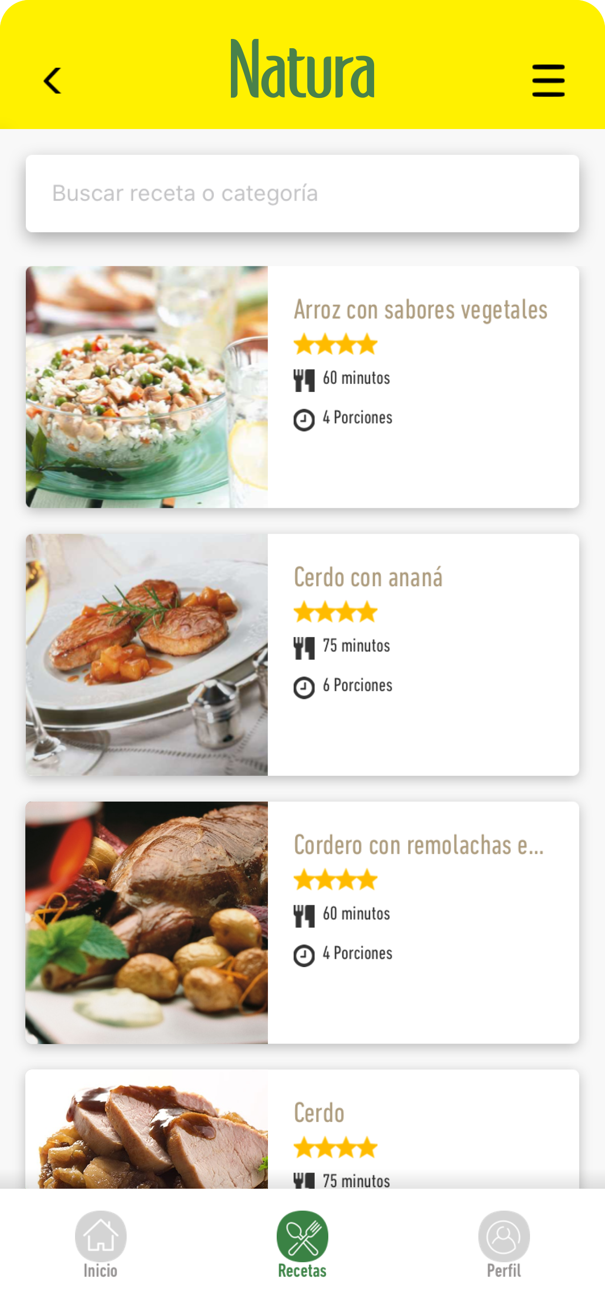 Recetas Natura