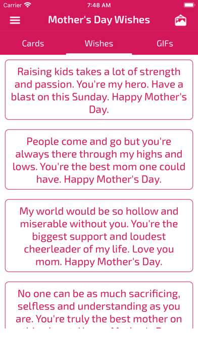 Mother's Day Wishes & Cards screenshot 2