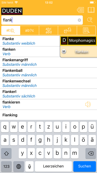 Duden German Dictionaries Screenshot