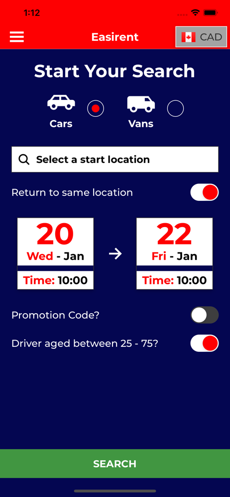 Easirent screenshot 1