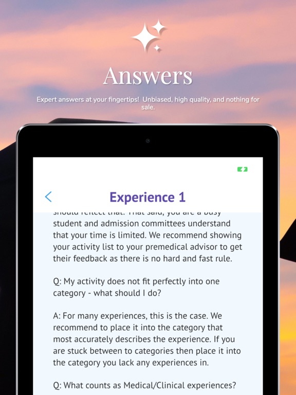 Premed Planner iPad screenshot 5 - Education app