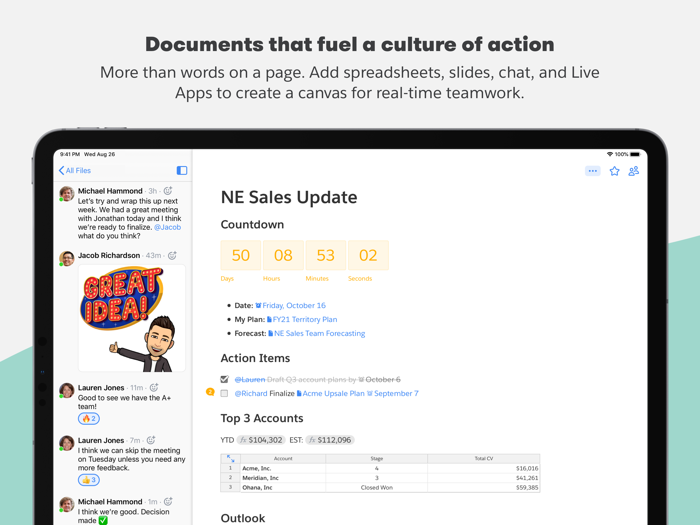 Quip - Docs Chat Sheets
