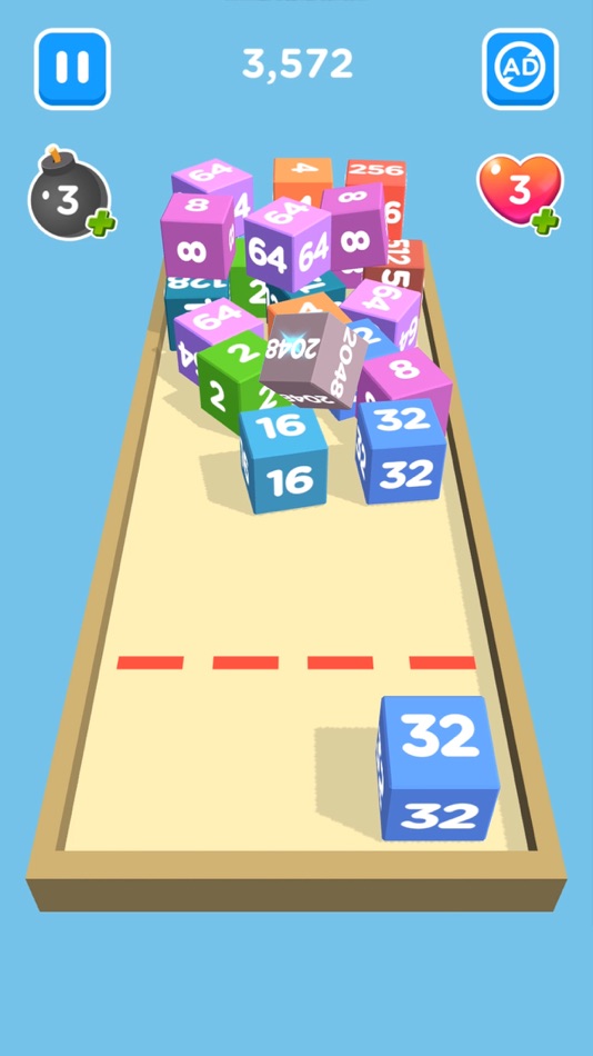 #5. 2048 Chain Cube 3D: Merge Game (iOS) Podle: ICEBEAR., JSC